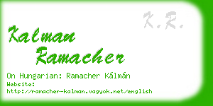 kalman ramacher business card